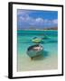 Small Fishing Boats in the Turquoise Sea, Mauritius, Indian Ocean, Africa-null-Framed Premium Photographic Print