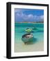 Small Fishing Boats in the Turquoise Sea, Mauritius, Indian Ocean, Africa-null-Framed Photographic Print