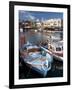 Small Fishing Boats, Old Venetian Harbor, Rethymno, Crete, Greek Islands, Greece, Europe-null-Framed Photographic Print