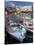 Small Fishing Boats, Old Venetian Harbor, Rethymno, Crete, Greek Islands, Greece, Europe-null-Mounted Photographic Print