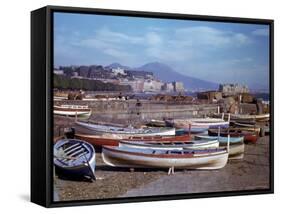 Small Fishing Boats on the Shore of Naples Harbor During WWII-George Rodger-Framed Stretched Canvas
