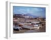 Small Fishing Boats on the Shore of Naples Harbor During WWII-George Rodger-Framed Photographic Print