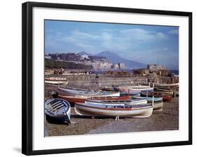 Small Fishing Boats on the Shore of Naples Harbor During WWII-George Rodger-Framed Photographic Print