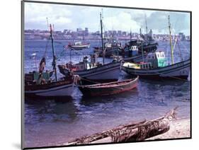 Small Fishing Community on Edge of a Bay at Luanda, the Capitol of Angola-null-Mounted Photographic Print