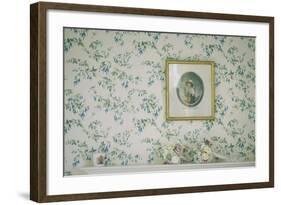 Small Framed Print on a Wall with Wedding Bouquet of Flowers on Mantlepiece-Clive Nolan-Framed Photographic Print