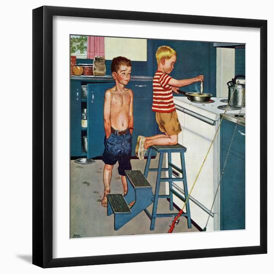 "Small Fry", July 12, 1958-Amos Sewell-Framed Giclee Print