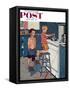 "Small Fry" Saturday Evening Post Cover, July 12, 1958-Amos Sewell-Framed Stretched Canvas