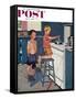 "Small Fry" Saturday Evening Post Cover, July 12, 1958-Amos Sewell-Framed Stretched Canvas