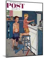 "Small Fry" Saturday Evening Post Cover, July 12, 1958-Amos Sewell-Mounted Giclee Print