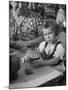 Small Girl Enjoying a Stein of Weak Beer-Dmitri Kessel-Mounted Photographic Print