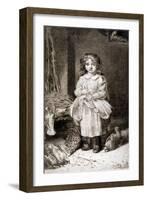 Small Girl Feeding Doves, C1888-Anna Lea Merritt-Framed Giclee Print