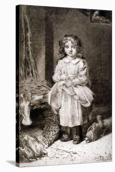Small Girl Feeding Doves, C1888-Anna Lea Merritt-Stretched Canvas