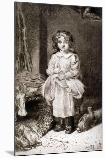 Small Girl Feeding Doves, C1888-Anna Lea Merritt-Mounted Giclee Print
