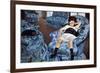 Small Girl in Blue-Mary Cassatt-Framed Premium Giclee Print