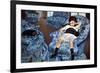 Small Girl in Blue-Mary Cassatt-Framed Premium Giclee Print