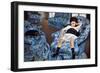 Small Girl in Blue-Mary Cassatt-Framed Art Print