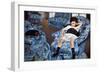 Small Girl in Blue-Mary Cassatt-Framed Art Print