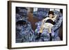 Small Girl In Blue-Mary Cassatt-Framed Art Print