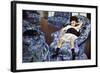 Small Girl In Blue-Mary Cassatt-Framed Art Print