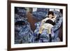 Small Girl In Blue-Mary Cassatt-Framed Art Print