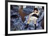 Small Girl In Blue-Mary Cassatt-Framed Art Print