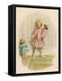 Small Girl Makes One of Her Dolls Stand in the Corner as a Punishment for Misbehaving-Ida Waugh-Framed Stretched Canvas