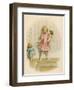 Small Girl Makes One of Her Dolls Stand in the Corner as a Punishment for Misbehaving-Ida Waugh-Framed Photographic Print