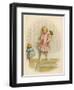 Small Girl Makes One of Her Dolls Stand in the Corner as a Punishment for Misbehaving-Ida Waugh-Framed Photographic Print