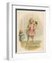 Small Girl Makes One of Her Dolls Stand in the Corner as a Punishment for Misbehaving-Ida Waugh-Framed Photographic Print
