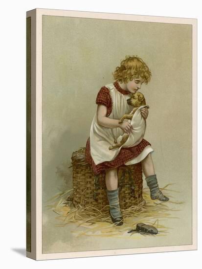 Small Girl Nurses a Sick Puppy-Harriet M. Bennett-Stretched Canvas