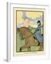 Small Girl on Horse-Charles Robinson-Framed Art Print