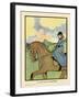 Small Girl on Horse-Charles Robinson-Framed Art Print