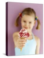 Small Girl with Amarena Cherry Ice Cream-Marc O^ Finley-Stretched Canvas