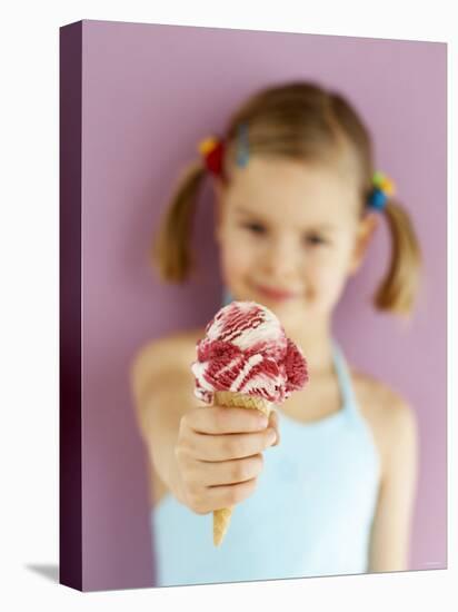 Small Girl with Amarena Cherry Ice Cream-Marc O^ Finley-Stretched Canvas