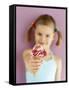 Small Girl with Amarena Cherry Ice Cream-Marc O^ Finley-Framed Stretched Canvas
