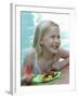 Small Girl with Fresh Fruit at the Pool-Louise Hammond-Framed Photographic Print