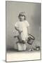 Small Girl with Toys-null-Mounted Art Print