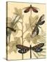 Small Graphic Dragonflies I-Megan Meagher-Stretched Canvas