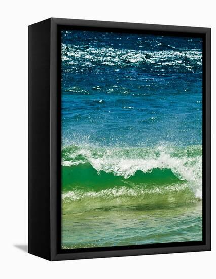 Small Green Wave, Strait of Gibraltar, El Estrecho Nat'l Park Tarifa, Costa de La Luz, Spain-Giles Bracher-Framed Stretched Canvas