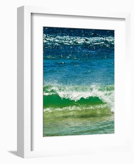 Small Green Wave, Strait of Gibraltar, El Estrecho Nat'l Park Tarifa, Costa de La Luz, Spain-Giles Bracher-Framed Photographic Print