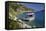 Small Gulet Boat in Craggy Cove-Stuart Black-Framed Stretched Canvas