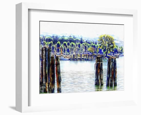 Small Harbour at Passignano sul Trasimeno-Dorothy Berry-Lound-Framed Giclee Print