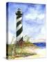Small Hatteras Lighthouse-Terry Bailey Burton-Stretched Canvas
