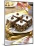 Small Hazelnut Cake on Christmassy Coffee Table-Alena Hrbkova-Mounted Photographic Print