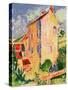 Small House (Oil on Panel)-Alfred Henry Maurer-Stretched Canvas