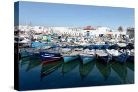 Small Inshore Fishing Boats in Tangier Fishing Harbour, Tangier, Morocco, North Africa, Africa-Mick Baines & Maren Reichelt-Stretched Canvas