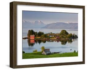 Small Island in Hardangerfjorden Nr Bergen, Western Fjords, Norway-Peter Adams-Framed Photographic Print