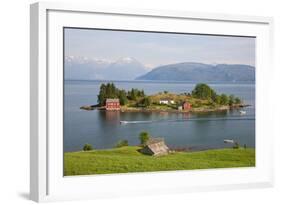 Small Island in Hardangerfjorden Nr Bergen, Western Fjords, Norway-Peter Adams-Framed Photographic Print