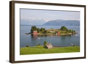Small Island in Hardangerfjorden Nr Bergen, Western Fjords, Norway-Peter Adams-Framed Photographic Print
