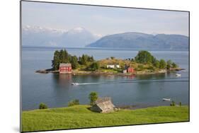 Small Island in Hardangerfjorden Nr Bergen, Western Fjords, Norway-Peter Adams-Mounted Photographic Print